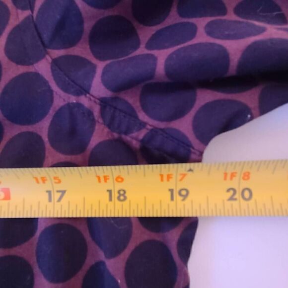 Foxcroft Womens Long Sleeve Polka Dots Button Front Wrinkle Free Blouse  Size 8 - Picture 7 of 10